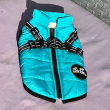 Load image into Gallery viewer, TURQUOISE DOG COAT WITH HARNESS
