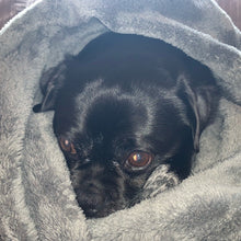 Load image into Gallery viewer, Grey Barkle Snuggie Dog Blanket
