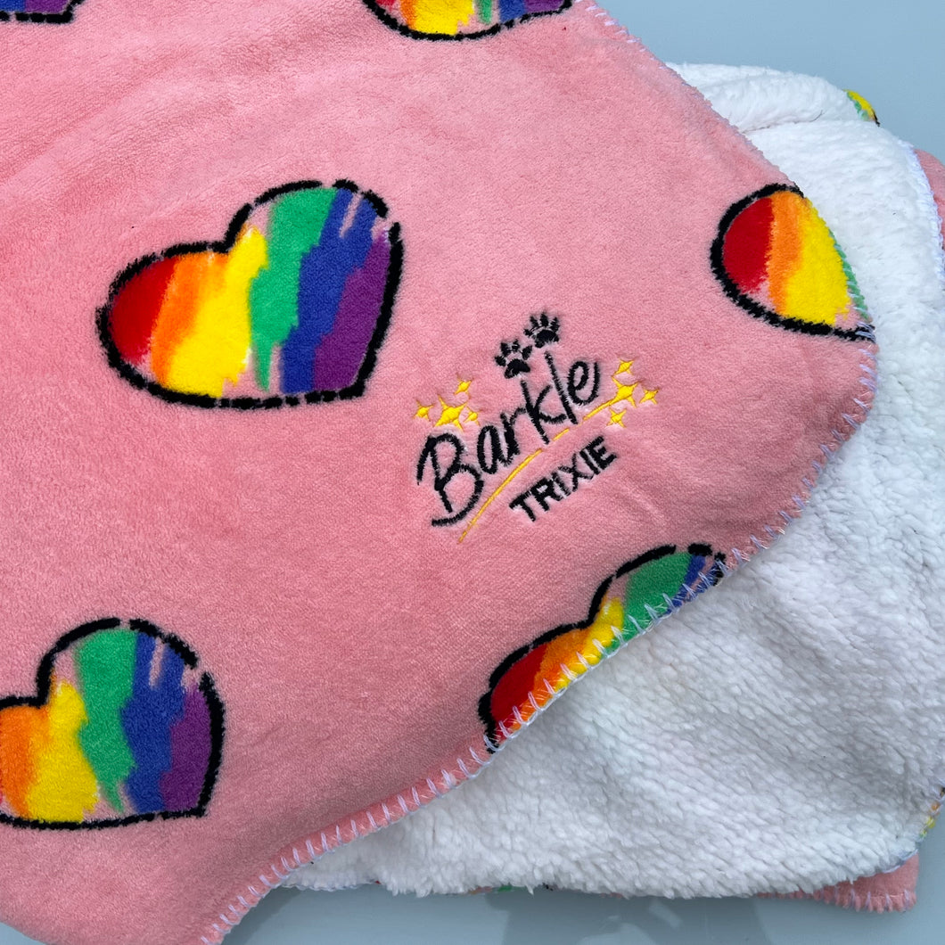 Rainbow Heart Barkle Sharing Snuggie 🌈💞