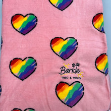 Load image into Gallery viewer, Rainbow Heart Barkle Sharing Snuggie 🌈💞
