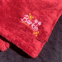 Load image into Gallery viewer, Red Barkle Snuggie Dog Blanket

