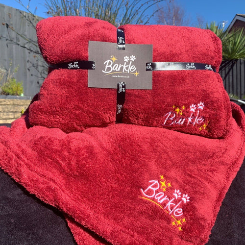 Red Barkle Snuggie Dog Blanket